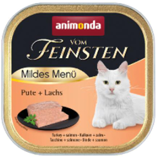 Консервированный корм для кошек Animonda Vom Feinsten Mildes Menu для кастрир. с индейкой и лососем 100 г