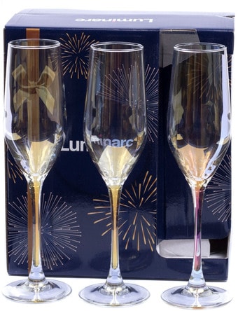 Набор бокалов для шампанского Luminarc Celeste. Golden chameleon P1636