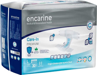 Подгузники для взрослых Encarine Premium Jumbo 6 капель Large (30 шт)