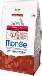 Корм для собак Monge Mini Adult Lamb, Rice and Potatoes 2.5 кг