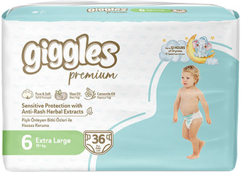 Подгузники Giggles Premium Xlarge 6 Jumbo Pack (36 шт)