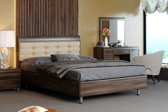 Кровать Лером КР-2853-АТ 160x200 (акация молдау)