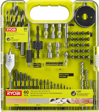 Набор оснастки Ryobi RAKDD60 (60 предметов)