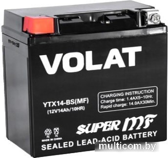 Мотоциклетный аккумулятор VOLAT YTX14-BS (14 А·ч)
