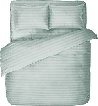 Блакiт Страйп-сатин 1.5сп 50х70 4247/1 14-4504 (серо-бирюзовый)