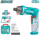 Электроотвертка Total TSDLI08025 (с 1-им АКБ, кейс)