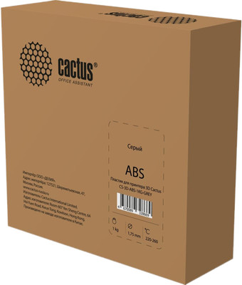 Пластик CACTUS CS-3D-ABS-1KG-GREY ABS 1.75 мм 1 кг