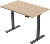 Стол Smartstol Slim 140x80x1.8 (черный/дуб санома)