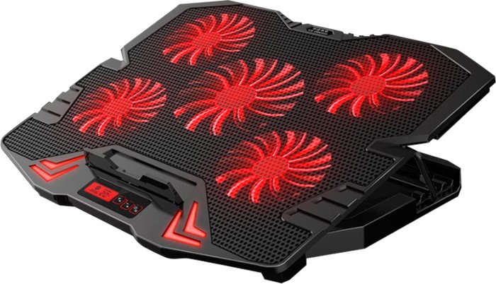 Подставка ICE COOREL K5 (с красной подсветкой вентиляторов и панелью управления)