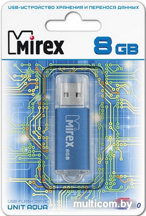 USB Flash Mirex UNIT AQUA 8GB (13600-FMUAQU08)