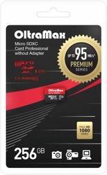 Карта памяти OltraMax Premium Series microSDXC 256GB OM256GCSDXC10UHS-1-PRU3 W