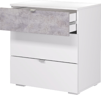 Комод Аквилон Акцент №9 700 (белое сияние/цемент светлый)