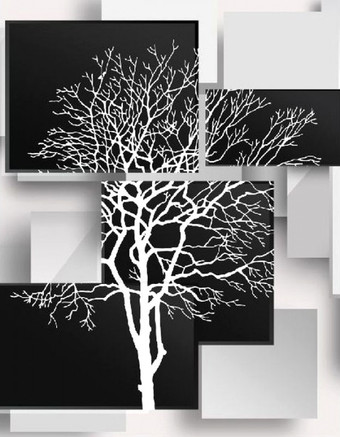 Фотообои Citydecor Дерево 3D Инь-Янь 1 с защитным покрытием 200x254