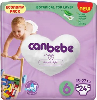 Подгузники Canbebe 6 15-27 кг (24 шт)