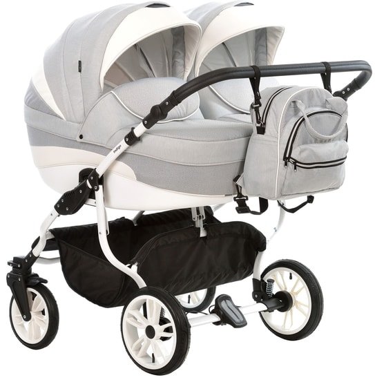 Универсальная коляска Indigo Duo (2 в 1, In 02, светло-серый)