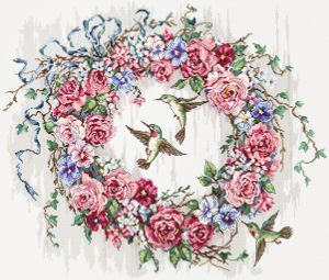 Набор для вышивания Letistitch Венок с колибри