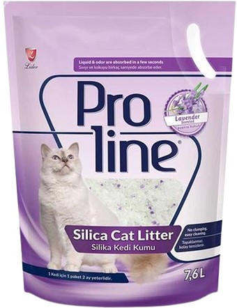 Наполнитель для туалета Proline Silica Lavender с ароматом лаванды 7.6 л