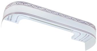 Карниз для штор Legrand Монарх 48070375 (4 м, белый глянец/хром)