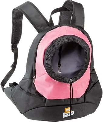 Рюкзак-переноска Ferplast Kangoo L 85748316 (черный/розовый)