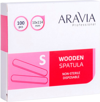 Шпатель деревянный Aravia Professional деревянные одноразовые 1330 (S, 100шт)