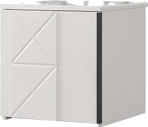 Тумба КМК Мебель 1Д Агата КМК 1001.2 (белый текстурный/дуб полярный)