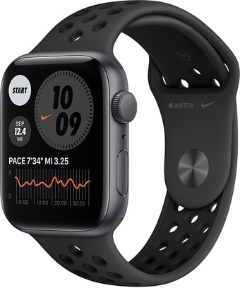 Умные часы Apple Watch SE Nike 44 мм (алюминий серый космос/антрацитовый, черный)