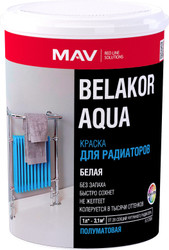 MAV Belakor Aqua для радиаторов 1 л (белый полуглянцевый)