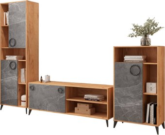 Горка Genesis Мебель Oskar Trio (дуб золотой/каспий темный)