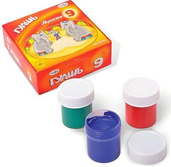 Гуашь Гамма Мультики 221031 (9 цв.)