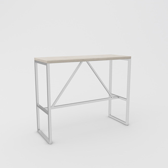 Барный стол Hype Mebel Дельта 120x40 (белый/древесина белая)
