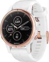 Умные часы Garmin Fenix 5S Plus Sapphire (розовое золото/белый)