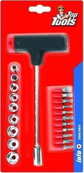 Набор торцевых головок и бит TopTools A-39D385 21 предмет