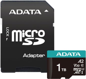 Карта памяти ADATA Premier Pro AUSDX1TUI3V30SA2-RA1 microSDXC 1TB (с адаптером)
