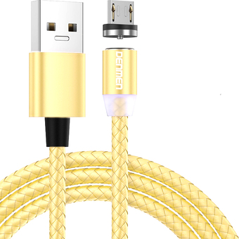 Кабель Denmen D09V USB Type-A - microUSB (1 м, золото)