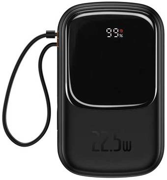 Внешний аккумулятор Baseus Qpow Pro with cable Type-C built-in 22.5W 20000mAh (черный)
