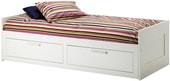 Кровать Ikea Бримнэс 200x80-160 (белый) 603.691.32