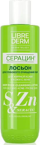 Librederm Лосьон для лица Серацин для глубокого очищения пор (200 мл)