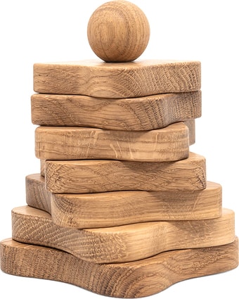 Пирамидка Polle Toys Пирамидка с сечением цветок TO0414OA00 (дуб)