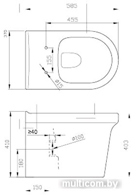 Унитаз BelBagno Vella [BB829CB]