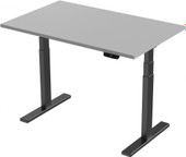 Стол Smartstol Slim 140x80x1.8 (черный/серый камень)