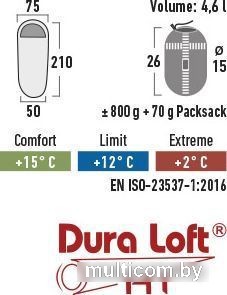 Спальный мешок High Peak Lite Pak 800 23260 (зеленый/красный)