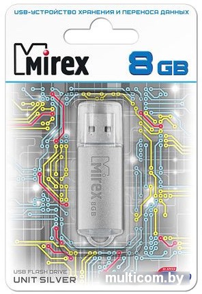 USB Flash Mirex Unit Silver 8GB [13600-FMUUSI08]