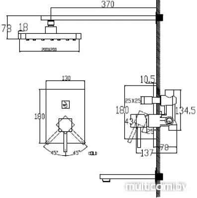 Душевая система Kaiser Quadris 25270