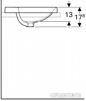 Умывальник Geberit VariForm 500.705.01.2