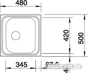 Кухонная мойка Blanco Tipo 45 C 237628+214381-1 (матовая поверхность)