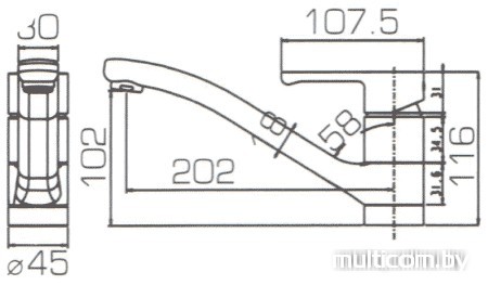 Смеситель Bravat Stream F73783C-2