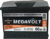 Автомобильный аккумулятор Megavolt 12V +R (60 А&middot;ч)