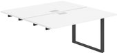 Стол Norden Приставка 320x143.8x75 AG.126.WH.L.72.AN (антрацит/серебро/белый)