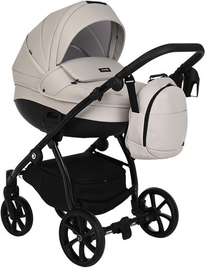Универсальная коляска Tutis Nanni (3 в 1, кожа светло-серебристый)