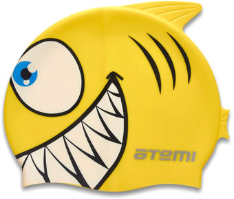 Шапочка для плавания Atemi FC201 (рыбка/желтый)